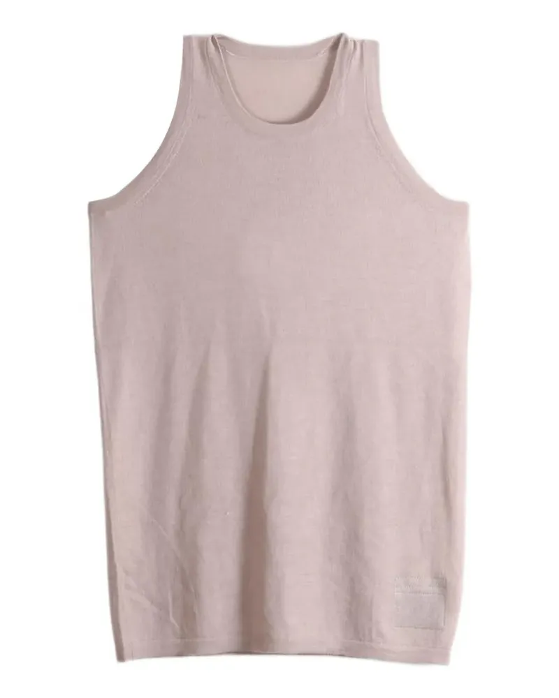 Frenckenberger fine-knit racerback tank top - Nude Nude