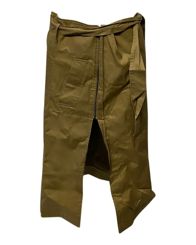 VETEMENTS belted asymmetric skirt - Braun Braun