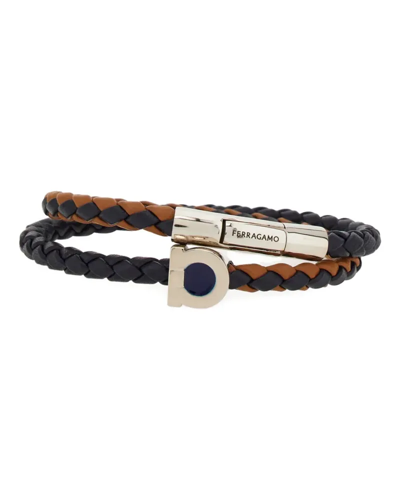 Ferragamo gancini double-wrap bracelet - Schwarz Schwarz