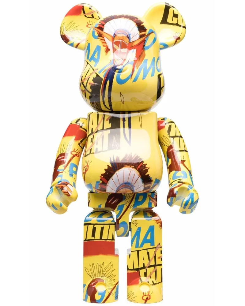 Medicom Toy Warhol x Basquiat BE@RBRICK Figur Gelb