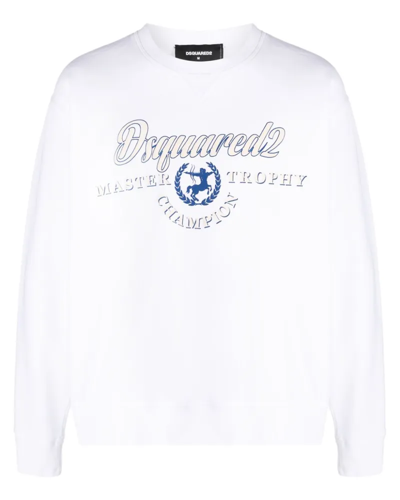 Dsquared2 Sweatshirt mit Logo-Print - Weiß Weiß