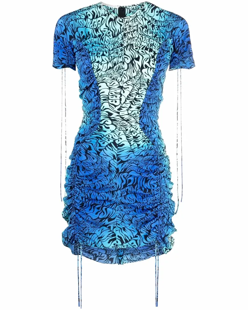 Stella McCartney Minikleid mit grafischem Print - Blau Blau