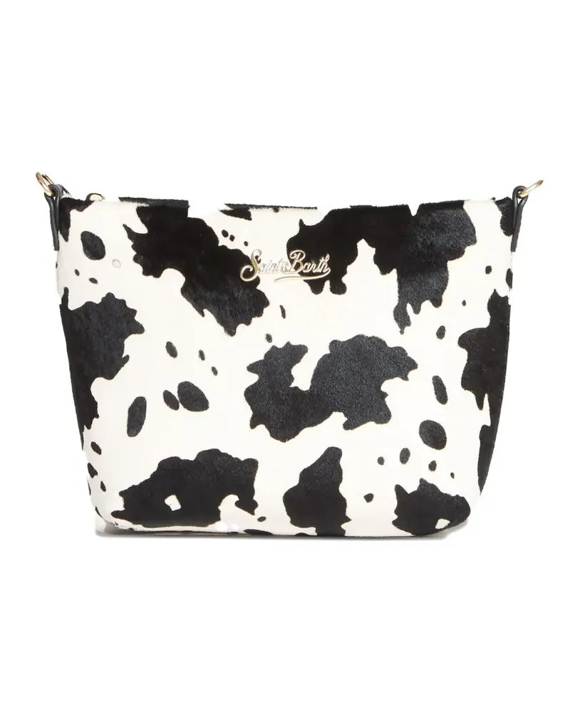 MC2 Saint Barth Aline Clutch mit Kuh-Print - Weiß Weiß