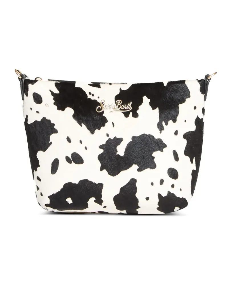 MC2 Saint Barth Aline Clutch mit Kuh-Print - Weiß Weiß