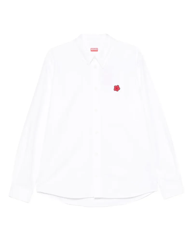 Kenzo Hemd mit Logo-Patch - Weiß Weiß