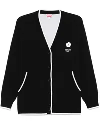 Kenzo Cardigan mit Logo-Stickerei Schwarz