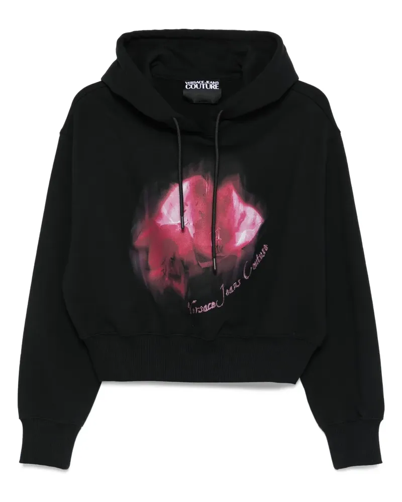 Versace Jeans Hoodie mit grafischem Print - Schwarz Schwarz