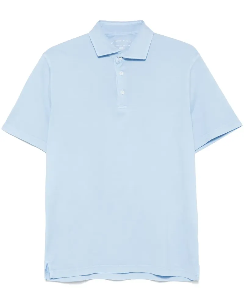 Fedeli Poloshirt aus Jersey - Blau Blau