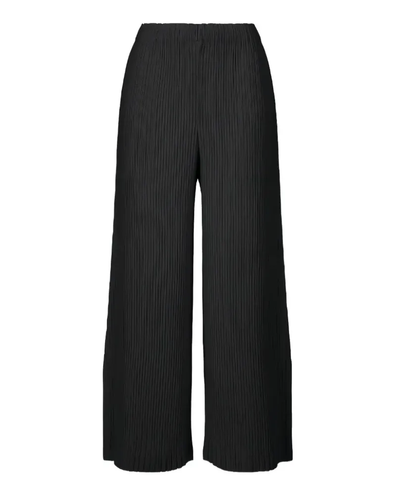 Issey Miyake Hatching pleated trousers - Schwarz Schwarz