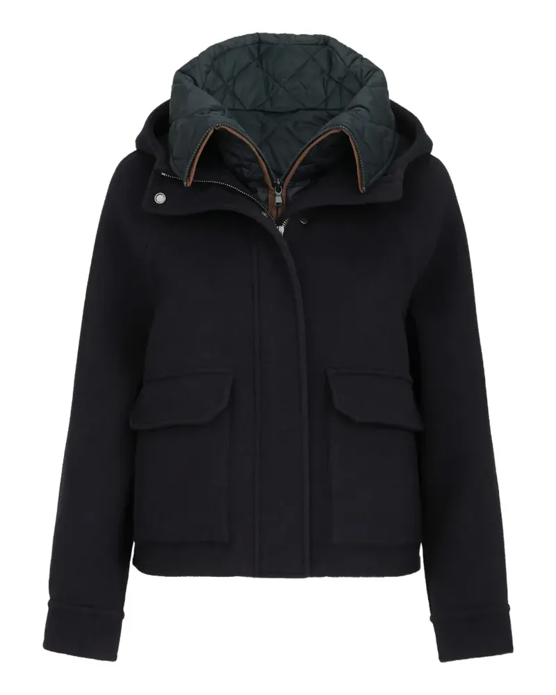 Brunello Cucinelli Handgefertigte Jacke aus Schurwolle und Kaschmir mit abnehmbarer Thermore-wattierter Weste - Blau Blau