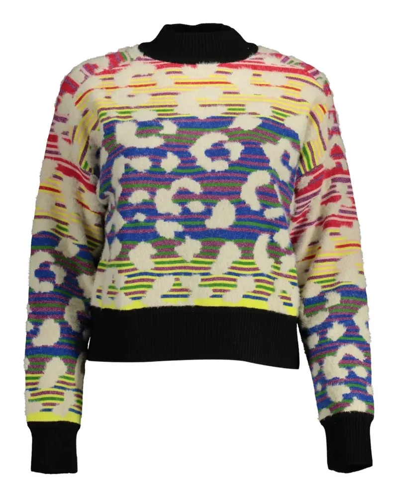 Desigual leopard-print striped sweater - Nude Nude