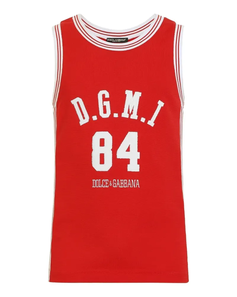 Dolce & Gabbana Tanktop mit Patch - Rot Rot