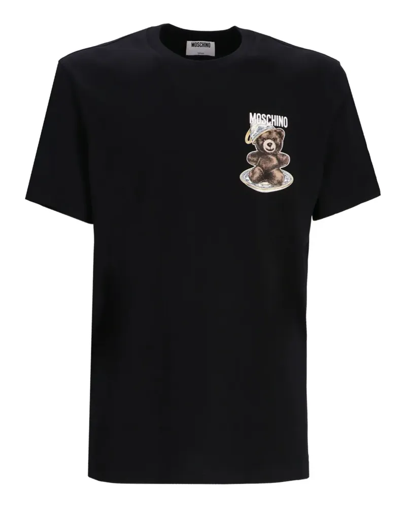Moschino T-Shirt mit Logo-Print - Schwarz Schwarz