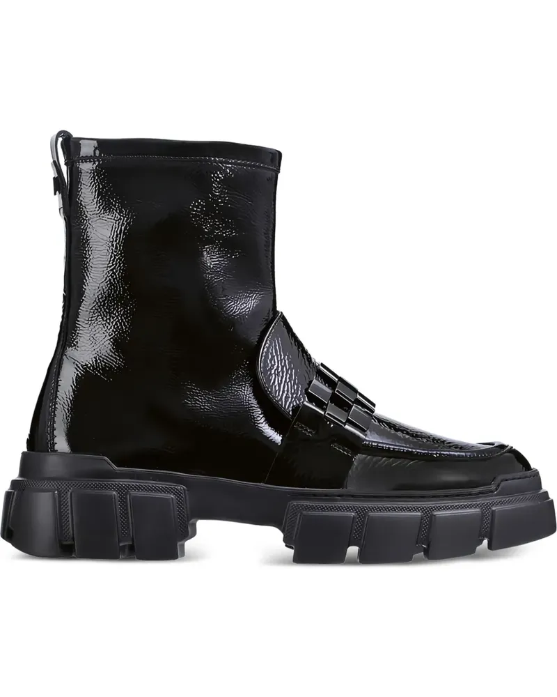 Högl Will Lackstiefel mit dicker Sohle - Schwarz Schwarz