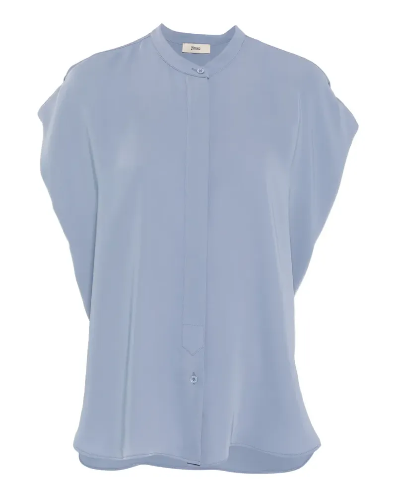 Herno band-collar sleeveless blouse - Blau Blau