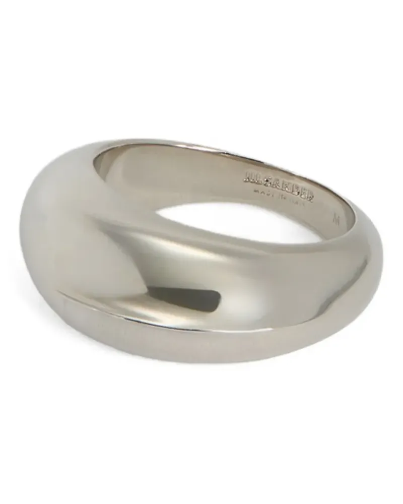 Jil Sander Ring mit Logo-Gravur - Silber Silber