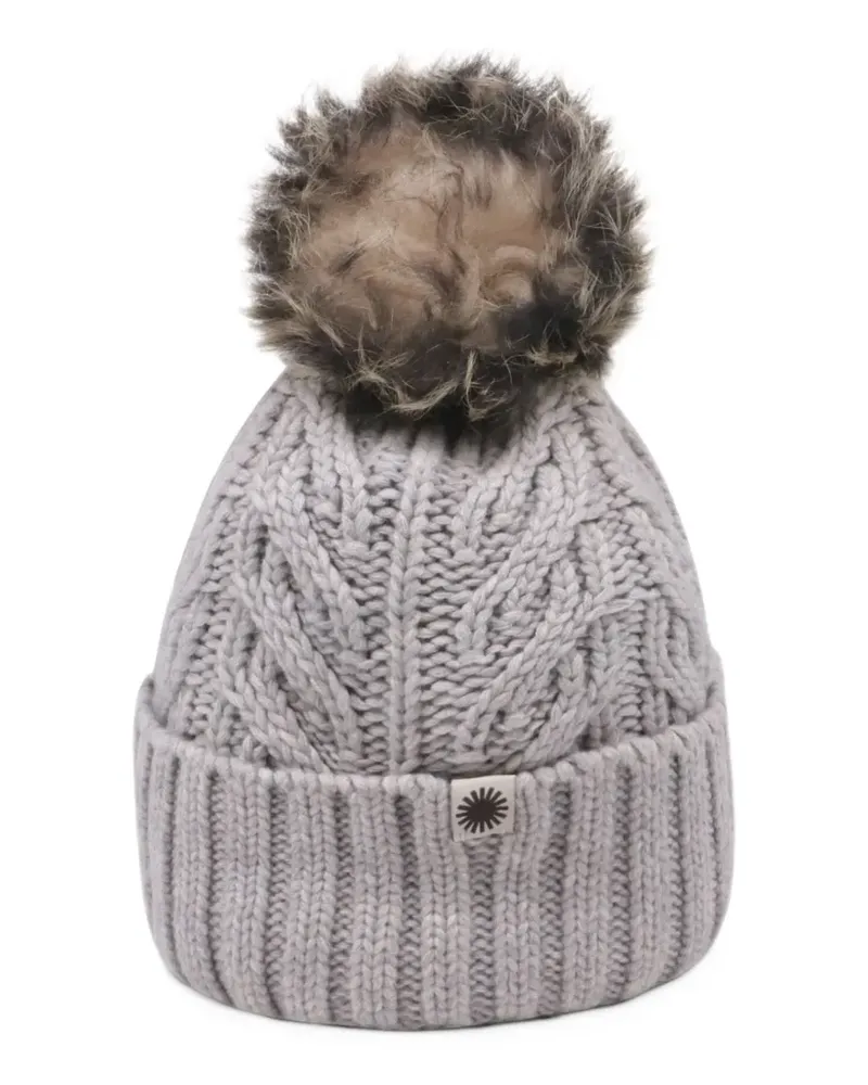 UGG pom-pom knitted beanie hat - Grau Grau