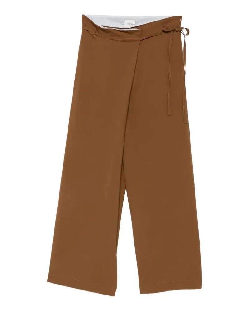 ALYSI wrap-front trousers - Braun Braun