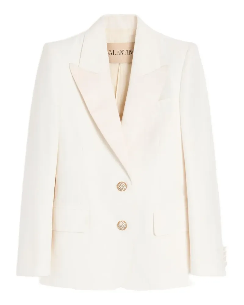 Valentino Garavani Diagonal Blazer aus Leinen - Weiß Weiß