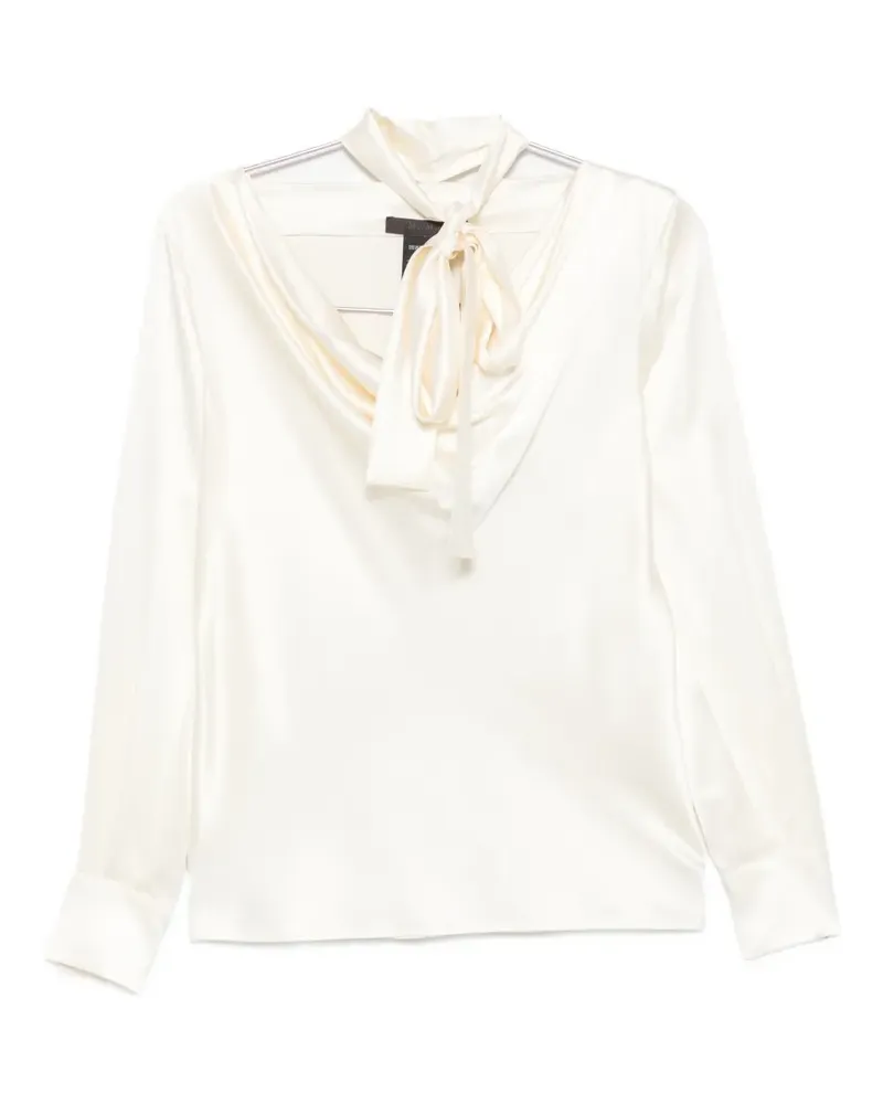 Max Mara scarf-detail blouse - Weiß Weiß
