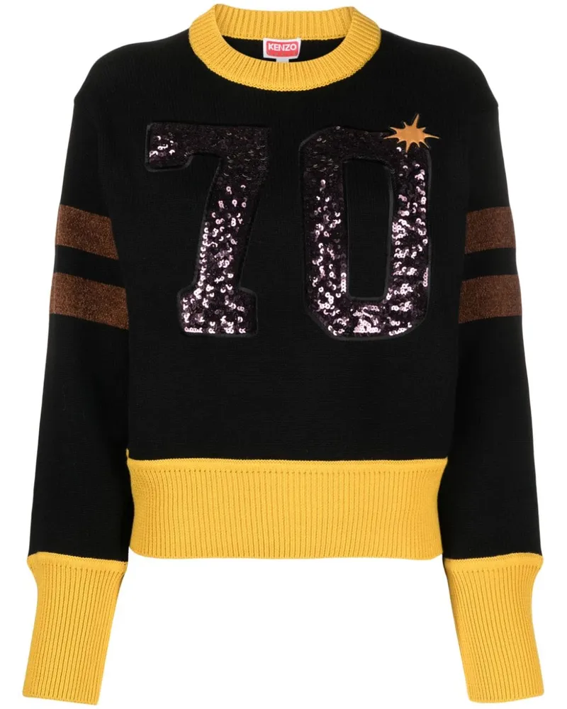 Kenzo Pullover mit Logo-Stickerei - Schwarz Schwarz