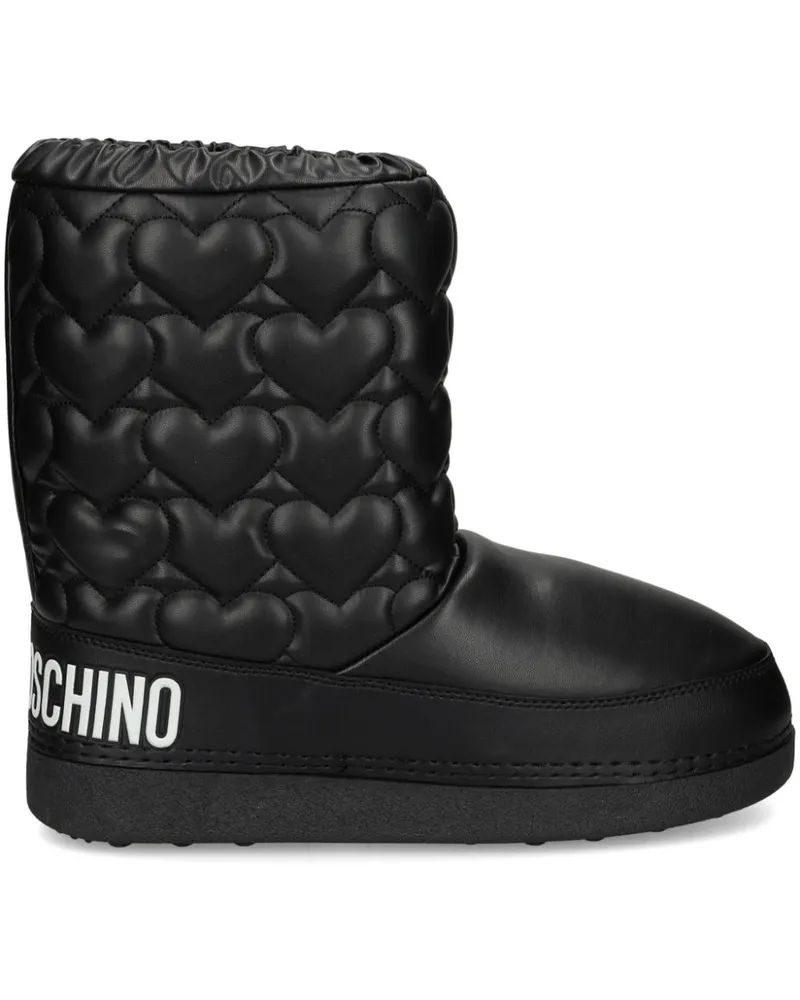 Moschino Gesteppte Stiefel - Schwarz Schwarz