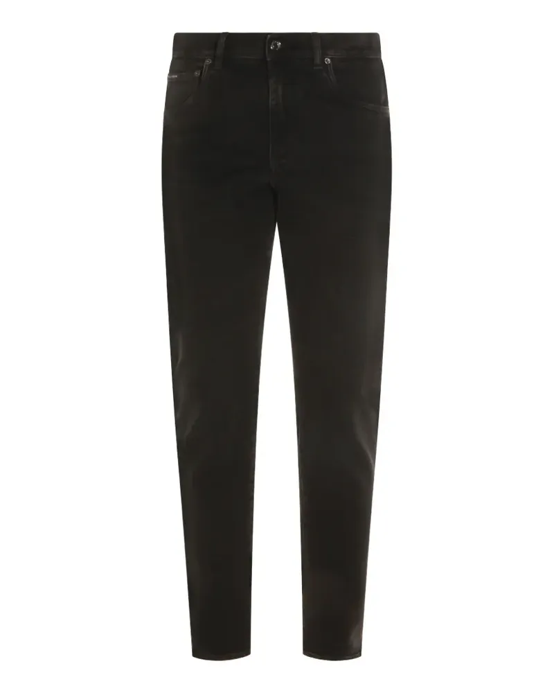 Dolce & Gabbana mid-rise slim-fit jeans - Schwarz Schwarz