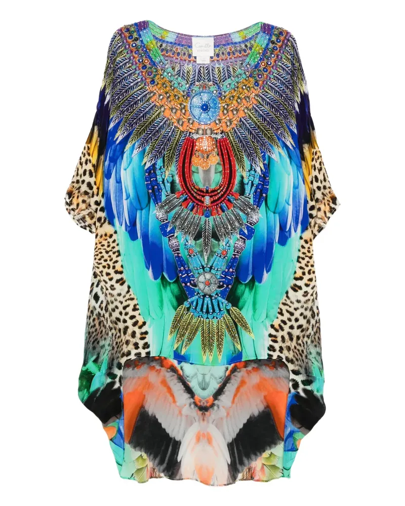 Camilla scoop-neck mini dress - Blau Blau