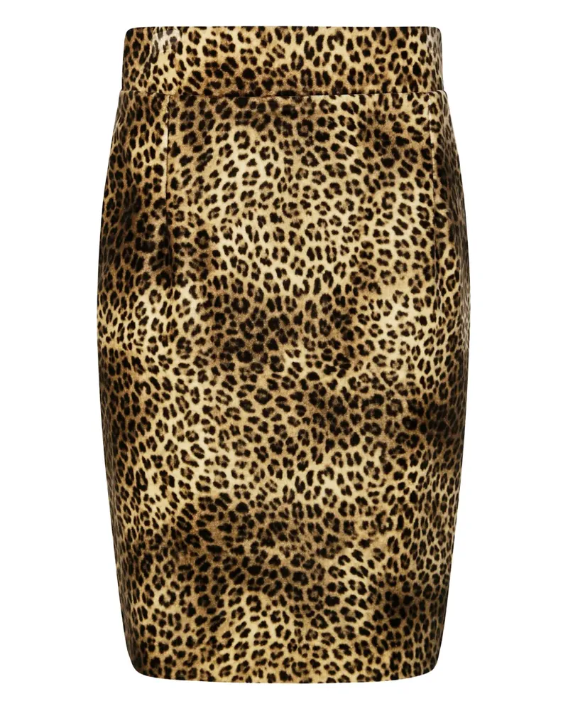 Tagliatore animal-print midi skirt - Nude Nude