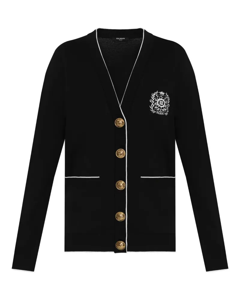 Balmain Bestickter Cardigan - Schwarz Schwarz