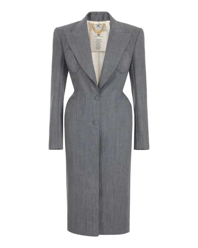 Elisabetta Franchi Mantel im Bustier-Style - Grau Grau
