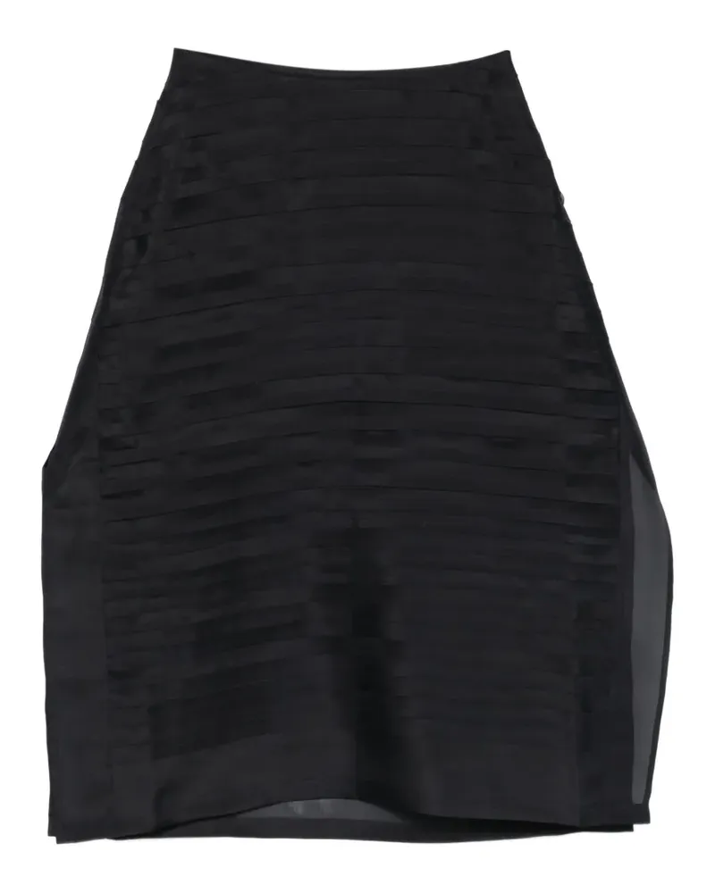 christian wijnants pleated midi skirt - Schwarz Schwarz