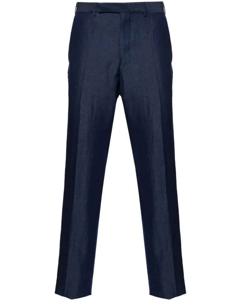 Ermenegildo Zegna Gerade Hose mit Bügelfalten - Blau Blau
