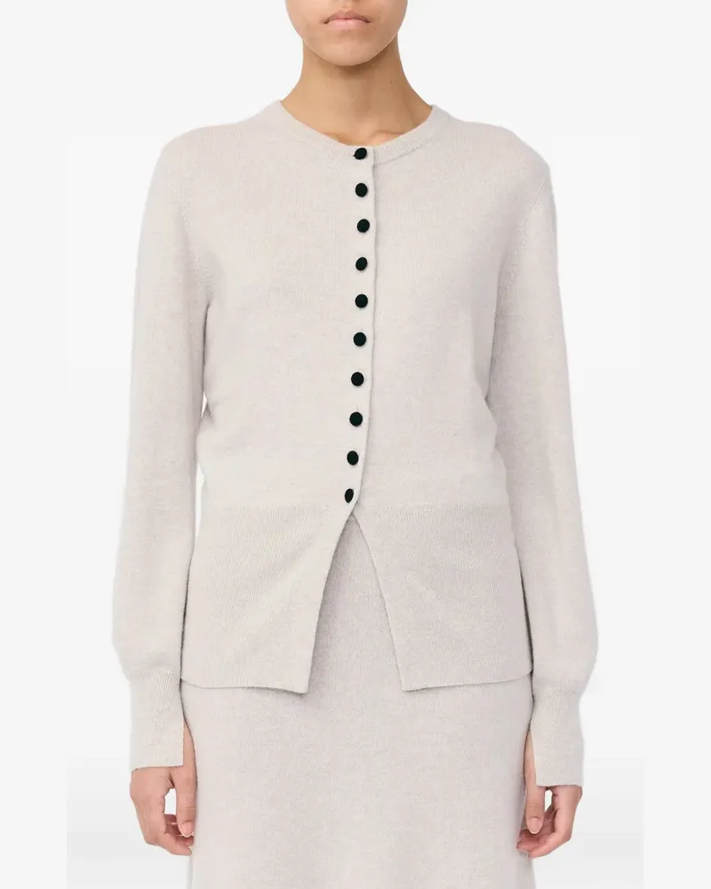 Lisa Yang Maven ribbed-knit button-up cardigan - Nude Nude