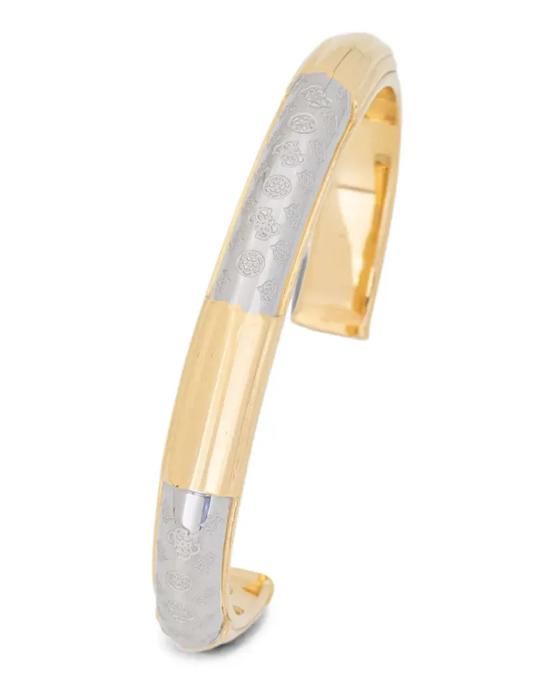 Guess Viva Soleil logo-engraved cuff bracelet - Gold Gold
