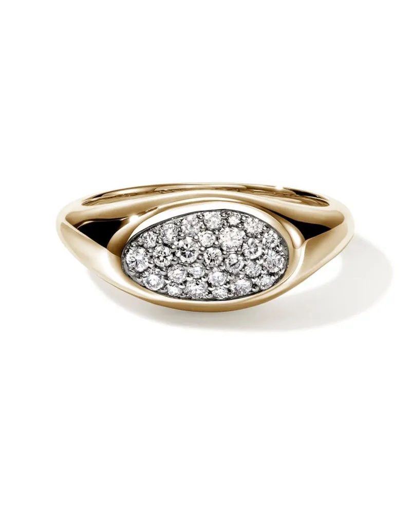 John Hardy 14kt Pebble Gelbgoldring mit Diamant Gold