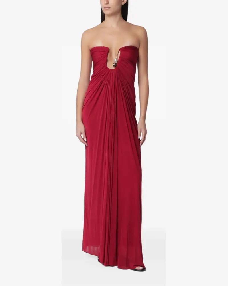 Christopher Esber Helix crystal-embellished strapless gown - Rot Rot