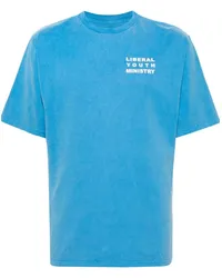 Liberal Youth Ministry T-Shirt mit Logo-Print Blau