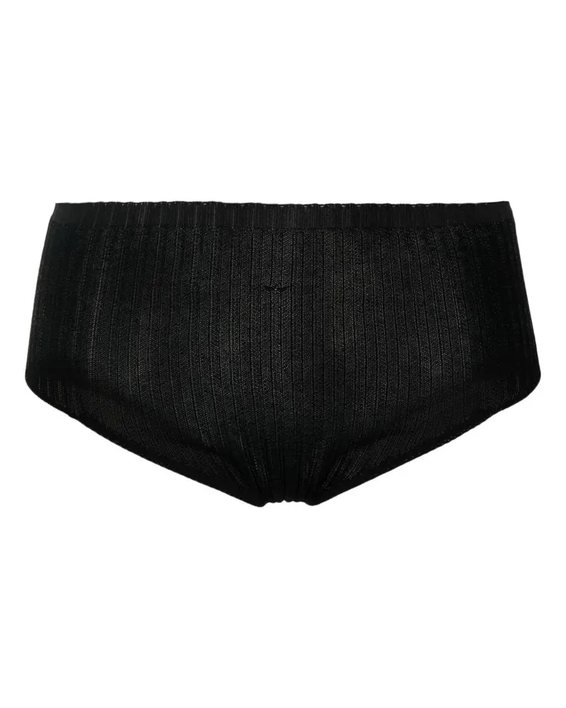A. ROEGE HOVE Gerippter Slip - Schwarz Schwarz