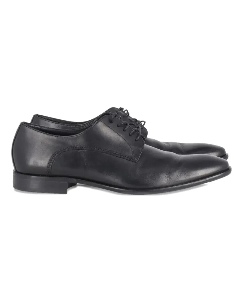HUGO BOSS leather lace-up derby shoes - Schwarz Schwarz