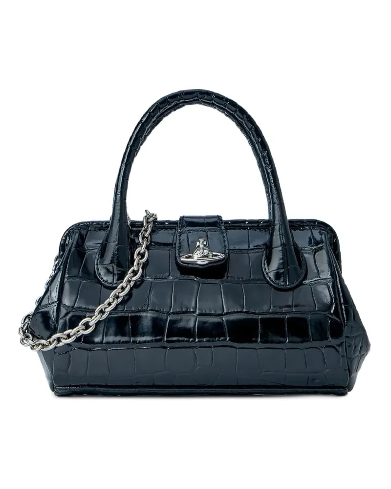 Vivienne Westwood Handtasche mit Kroko-Effekt - Schwarz Schwarz