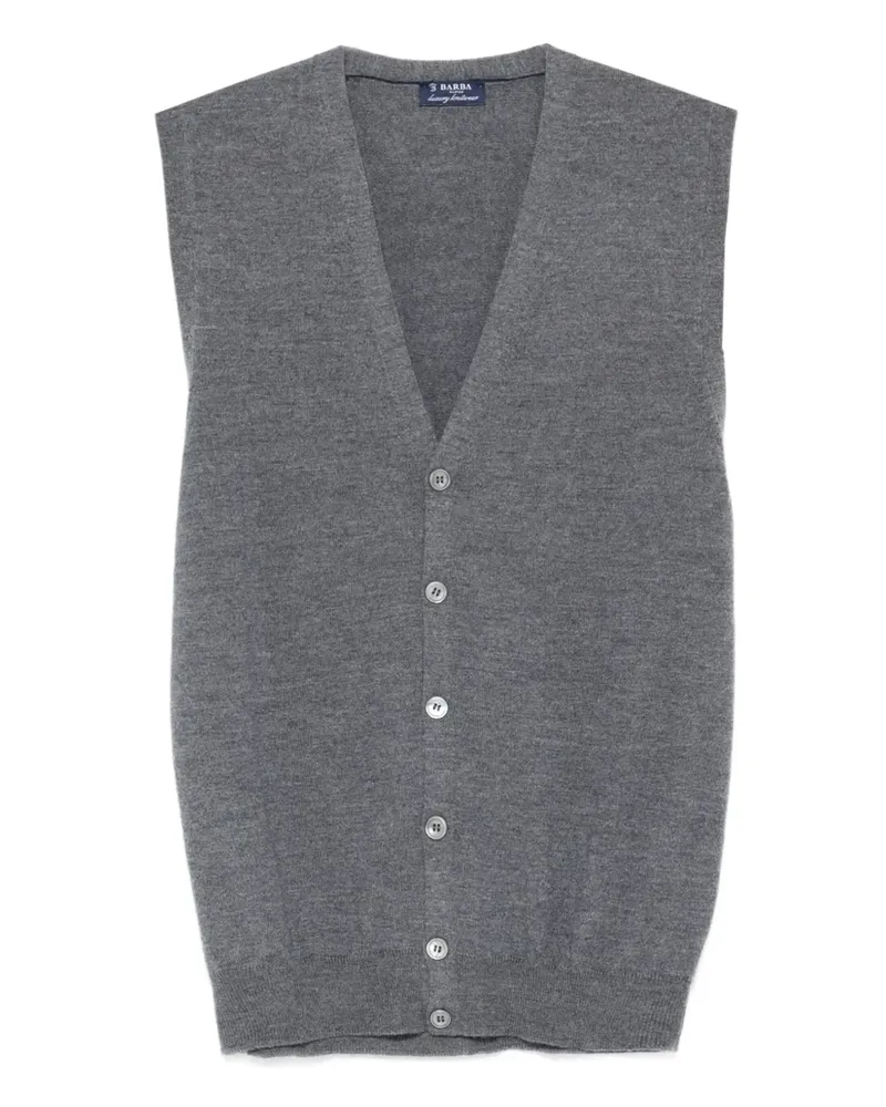 BARBA Weste mit V-Ausschnitt - Grau Grau