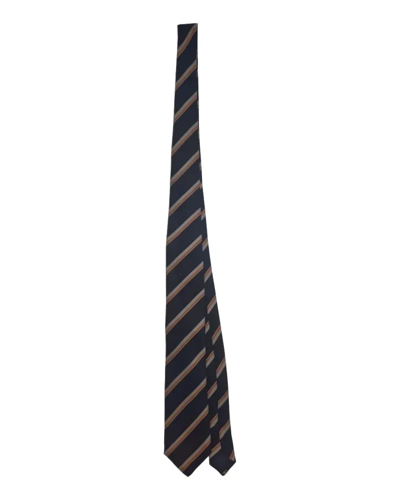 Altea diagonal-stripe tie - Blau Blau