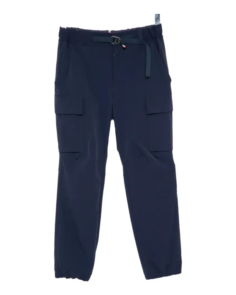 Moncler logo-embroidered trousers - Blau Blau