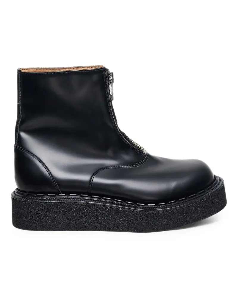 Comme des Garçons x George Cox Plateau-Bikerstiefel mit Reißverschluss - Schwarz Schwarz