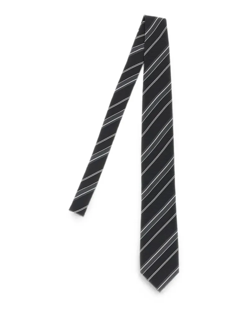 Tom Ford Seidenkrawatte mit diagonalen Streifen - Schwarz Schwarz