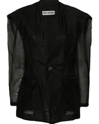 Issey Miyake Translucent Suit Blazer Schwarz