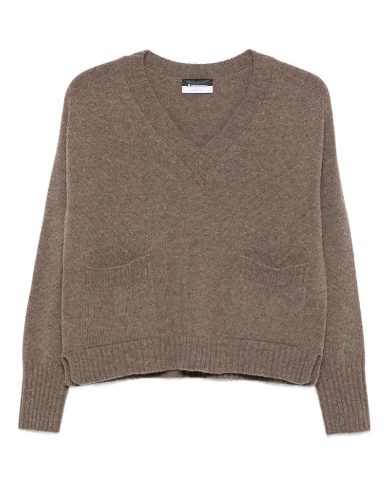Arovescio Pullover mit V-Ausschnitt - Nude Nude