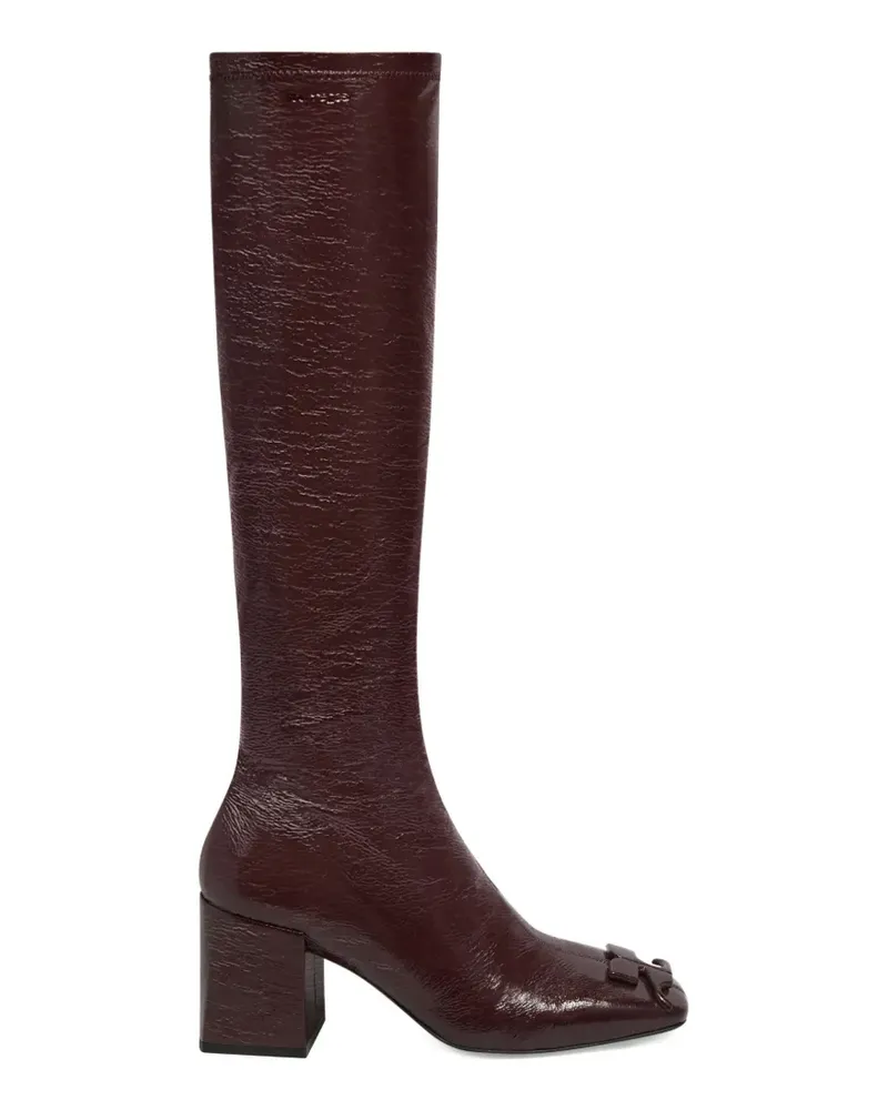 Courrèges logo-detail square-toe boots - Braun Braun