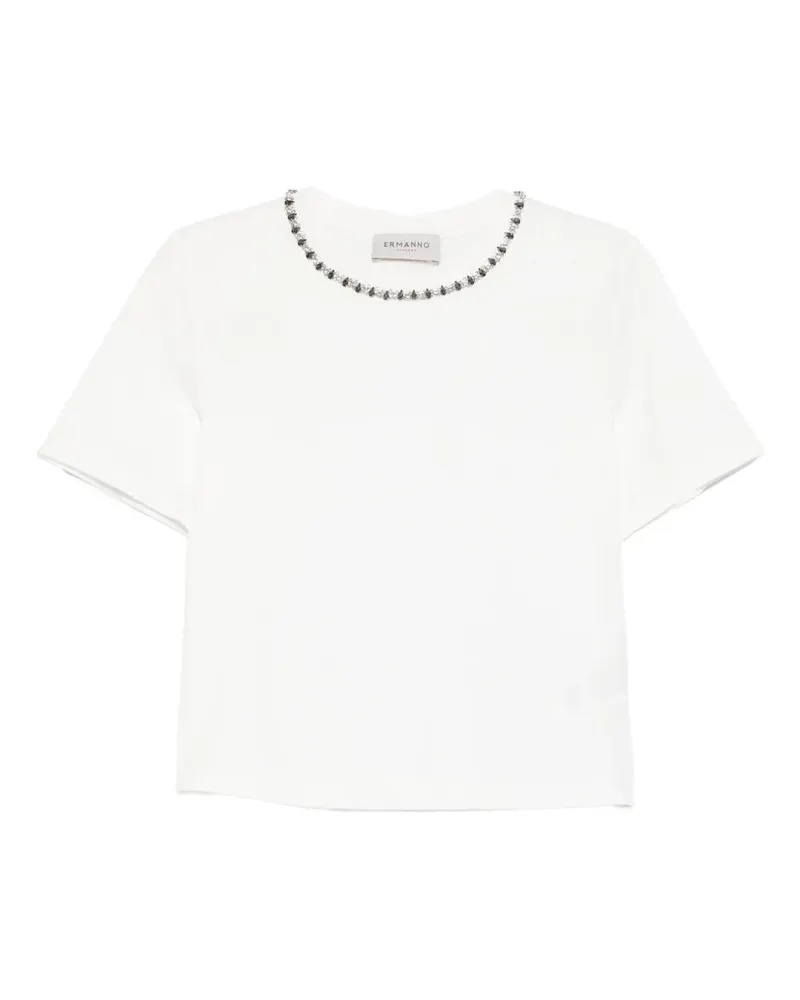 Ermanno Scervino T-Shirt mit Rundhalsausschnitt - Weiß Weiß